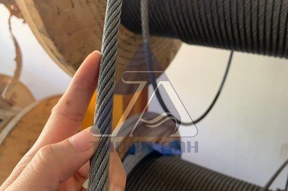 Cáp thép 8x19(S) lõi bố (FC), 12mm, 1570N/mm2